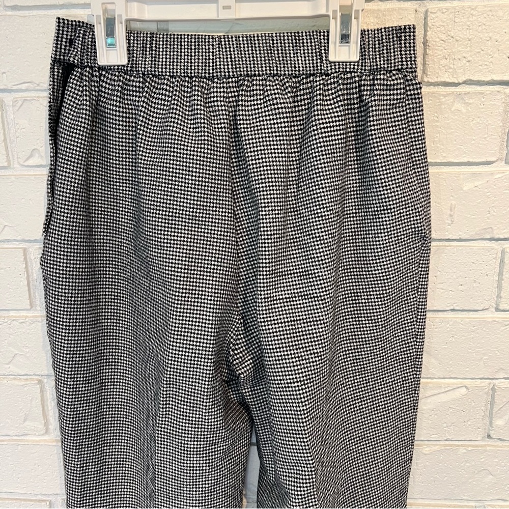 Vintage 90s Counterparts Black Herringbone Tapered Stirrup Pants Womens S - Picture 6 of 9
